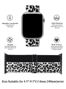 3 piezas Correa de reloj con estampado de leopardo universal - Multicolor - Ver 4
