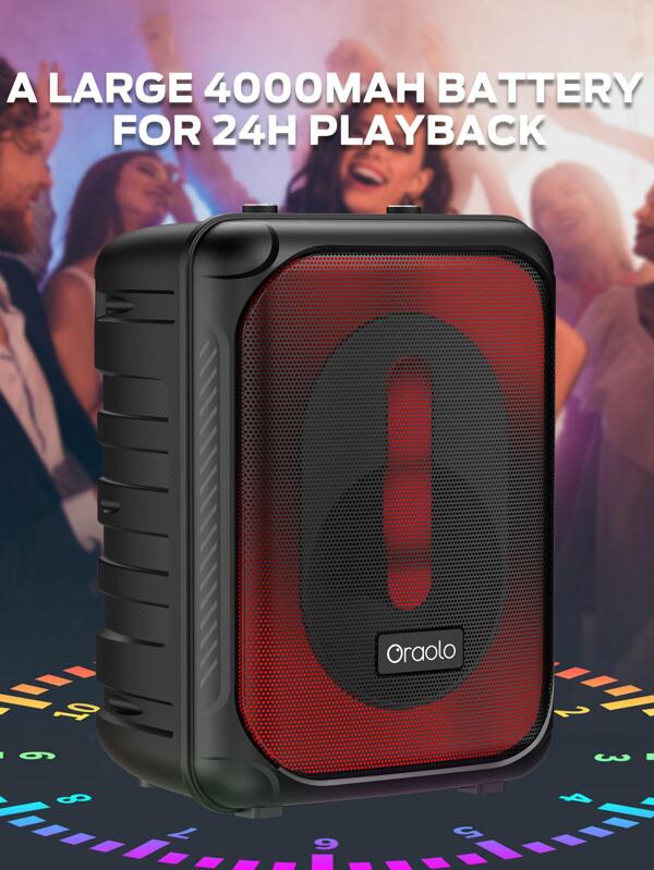 Oraolo Wireless Bluetooth Speaker with Lights 40W Loud Portable Speaker