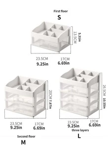 1入組收納極簡多層桌面收納盒 - 白色 - 查看 2