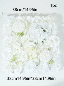 1 Nhựa Nhân Tạo Hoa Treo Tường Bảng, Thảm Treo Tường Hoa Cho Phông Nền Cưới Trang Trí Tường - trắng - Xem 7