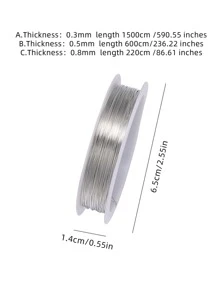 1卷銅線簡單銀DIY工藝珠寶線