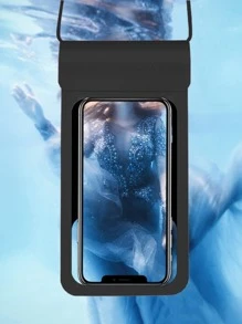 1入組透明手機黑色防水手機殼適用於戶外 - 黑色 - 查看 2