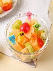 8 piezas/set Palo dibujos animados lindo de mono diseño fruta para fiesta - Multicolor - Ver 6