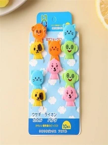 8 piezas/set Palo dibujos animados lindo de mono diseño fruta para fiesta - Multicolor - Ver 7