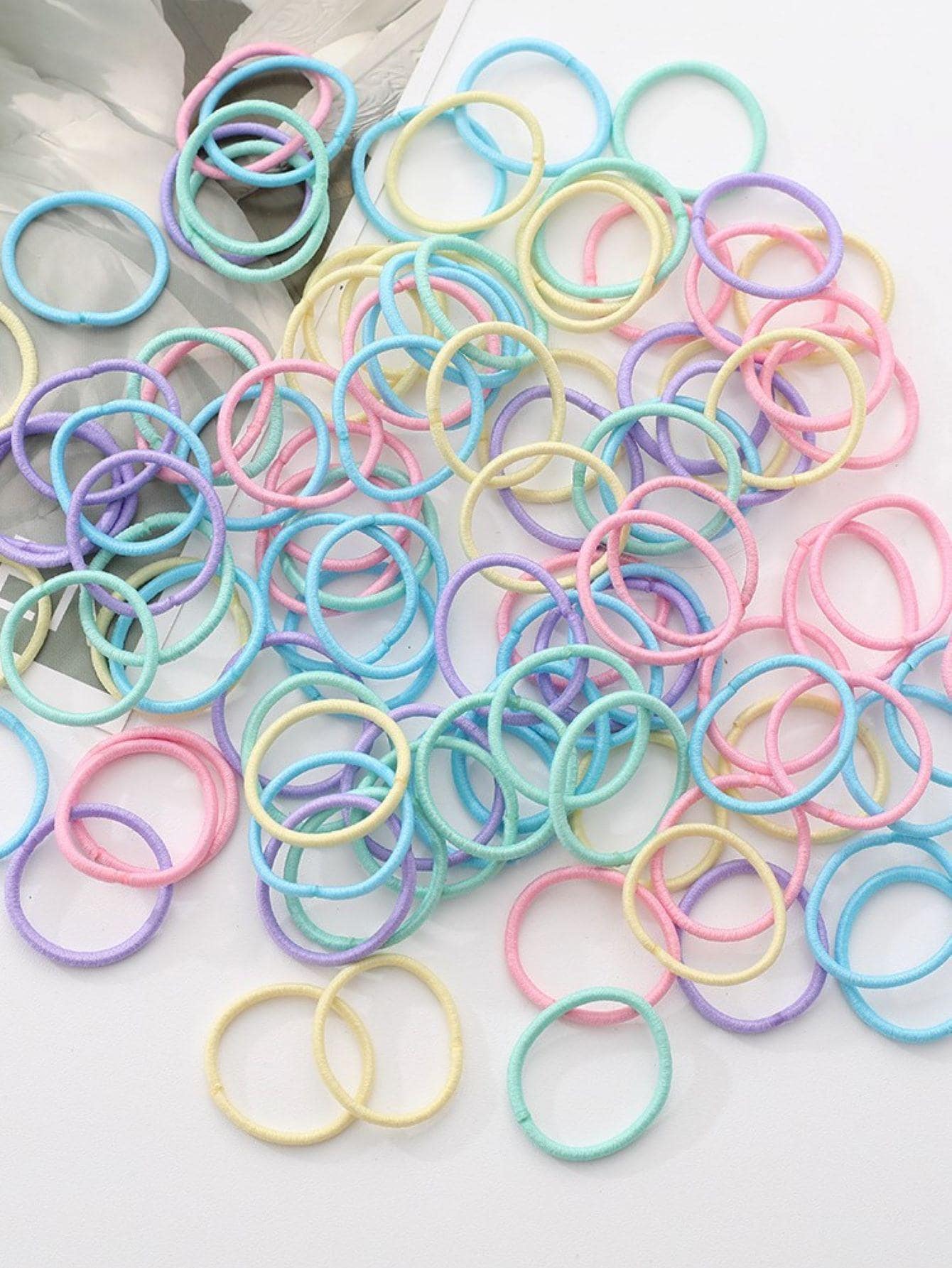 100+ Dây buộc tóc siêu mảnh có đường kính 3cm, Phụ kiện thường ngày màu hồng - Nhiều màu - Xem 1