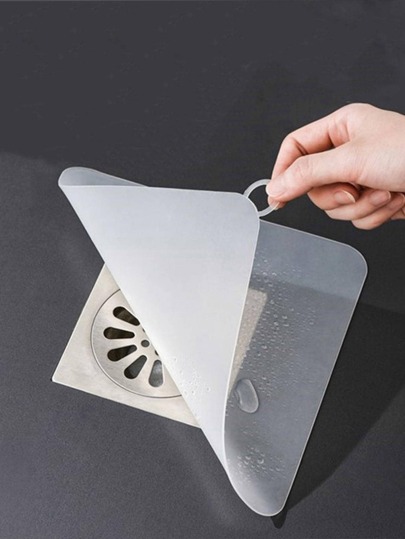 1pc Silicone Floor Drain Cover, Simple White Household Sewer Pipe Anti-Smell Cover For Bathroom Home Bathroom Decor Fall Decor Back To School