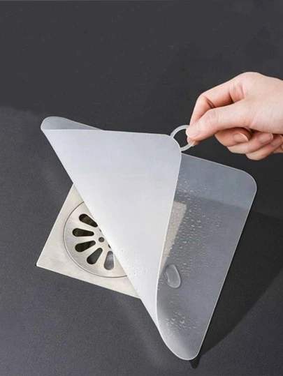 1pc Silicone Floor Drain Cover, Simple White Household Sewer Pipe Anti-Smell Cover For Bathroom Home Bathroom Decor Fall Decor Back To School