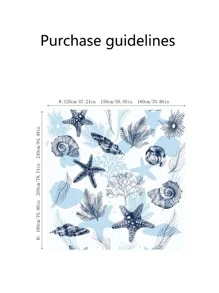 1入組數字印花防水且防黴的浴簾 - 彩色 - 查看 2