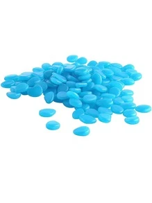 10入組/套合成樹脂裝飾鵝卵石現代夜光裝飾河石戶外用 - 藍色 - 查看 1