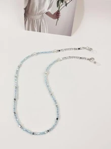 1pc Women Faux Pearl Decor Beaded Fashionable Glasses Chain For Daily Decoration - Multicolor - View 4