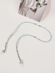 1pc Women Faux Pearl Decor Beaded Fashionable Glasses Chain For Daily Decoration - Multicolor - View 1