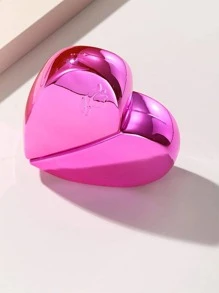 1pc Portable Aluminum Mini Refillable Spray Bottle, Modern Heart Design Perfume Atomizer Bottle For Travel - Pink - View 3