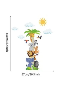1 miếng dán tường họa tiết động vật hoạt hình, miếng dán tường PVC hoạt hình để trang trí nhà cửa, miếng dán, miếng dán tường, miếng dán vinyl để trang trí nhà cửa, vật dụng trang trí mùa xuân làm mới ngôi nhà của bạn, miếng dán trang trí Rama quà tặng sinh nhật tốt nghiệp - Nhiều màu - Xem 6