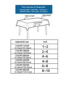 1入組葉子圖案桌布現代滌綸餐桌裝飾桌布 - 彩色 - 查看 8