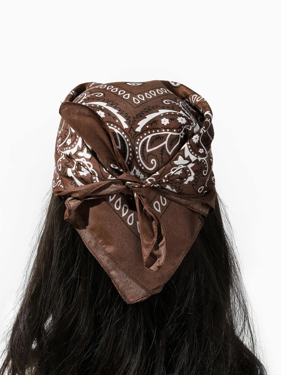 1 chiếc khăn Bandana họa tiết Paisley thời trang dành cho phụ nữ dùng hàng ngày, khăn Bandana, dây buộc tóc, dây đeo đầu lý tưởng để tôn lên vẻ ngoài của bạn - Nhiều màu - Xem 1