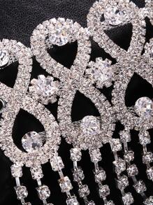 1個派對女士鑽石流蘇裝飾靚麗服裝頭飾，適合於頭髮裝飾