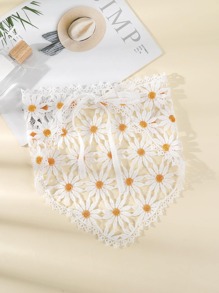 1 chiếc khăn choàng cổ thời trang thêu hoa khoét rỗng dành cho nữ, thích hợp cho cuộc sống hàng ngày, phong cách Boho, ngày Valentine, băng đô turban, băng thấm mồ hôi, phụ kiện tóc mùa thu đông cho nữ, trang phục đi nghỉ mát, khăn choàng thanh lịch, khăn bandana mềm mại, quà tặng Valentine, trang phục mùa hè. - Màu vàng - Xem 4