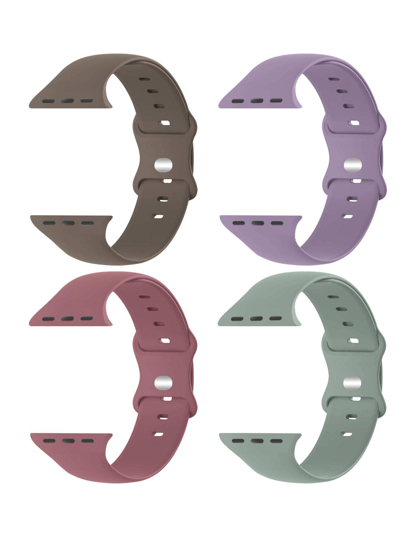 4 dây đeo đồng hồ silicon tương thích với Apple Watch - Nhiều màu - Xem 1