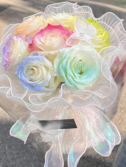 1入組素色禮品包裝絲帶現代純滌綸禮品絲適合家庭和聚會