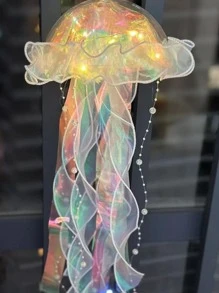 1入組素色禮品包裝絲帶現代純滌綸禮品絲適合家庭和聚會 - 白色 - 查看 10