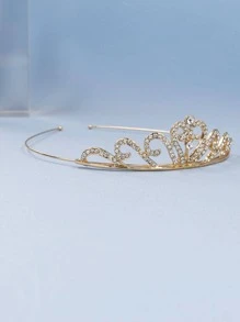 1 Máy Tính Nữ Kim Cương Giả Thiết Kế Vương Miện Cô Dâu Quyến Rũ Dây Đội Đầu Cho Tiệc Cưới Tiaras - Vàng - Xem 8