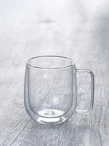 1 pieza Taza de café 250ml de vidrio nórdico transparente doble capas para cocina - transparente - Ver 4