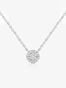 SYMFNY Collar zirconia cúbica adorno plata - Plateado - Ver 2