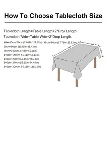 1 Khăn Trải Bàn Trang Trí Tua Rua, Bàn Vải Màu Trắng Đơn Giản Cho Bàn Ăn - trắng - Xem 6