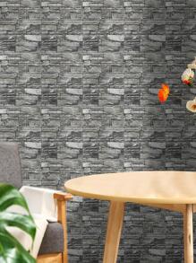 2pcs/set PE Wall Paper, Modernist Brick Pattern Waterproof Wall Adhesive Roll For Home - Multicolor - View 2
