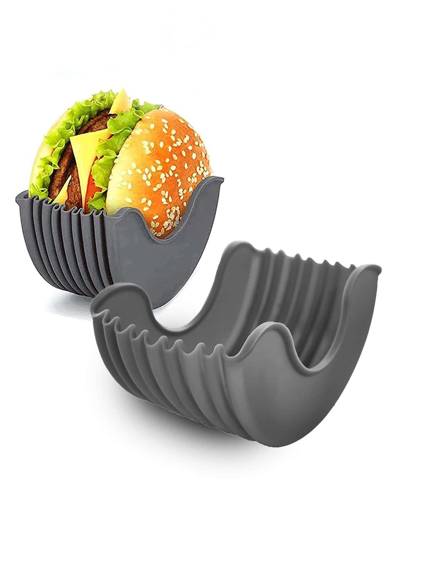 1入組矽膠托盤現代灰色家用食品托盤 - 灰色 - 查看 1