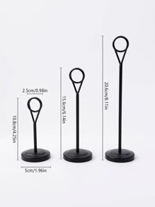 1入圓形不銹鋼黑鍍反丁香托架,適用於餐廳婚禮酒店宴會,尺寸為4吋/6吋/8吋