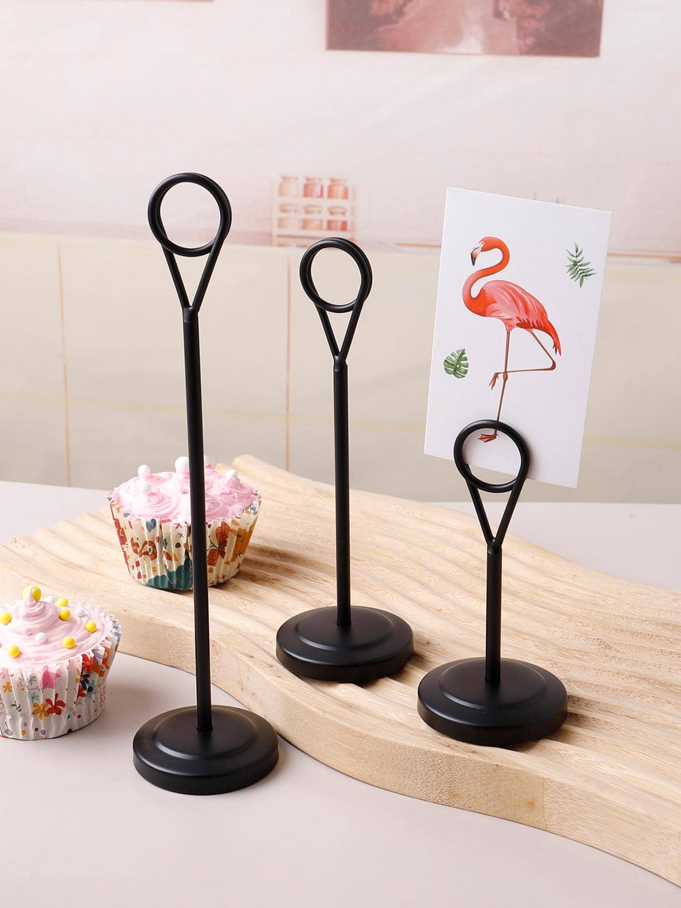 1入圓形不銹鋼黑鍍反丁香托架,適用於餐廳婚禮酒店宴會,尺寸為4吋/6吋/8吋