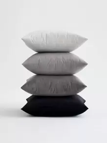 Set 4 Sarung Bantal Padat Tidak Terisi, Sarung Bantal Lempar Kain Tenun Sederhana untuk Sofa, Sofa - MultiWarna - View 4