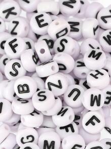 1套塑料首飾製作珠子現代字母細節DIY珠子用於DIY首飾製作 - 彩色 - 查看 4