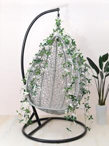 1pc Artificial Flower Vine, White Polyester Hanging Fake Flower Garland, For Home Decor - White - View 10