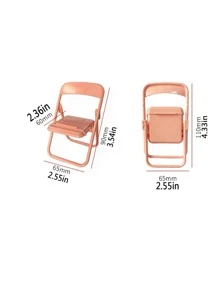 1pc Random Color Chair Design Decoration Craft, Cute ABS Cell Phone Rack For Household Best Gifts Birthday - Multicolor - View 9