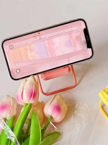 1pc Random Color Chair Design Decoration Craft, Cute ABS Cell Phone Rack For Household Best Gifts Birthday - Multicolor - View 4