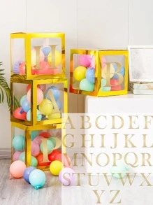 30 公分字母 A-z 雷射銀色/金色/玫瑰金箔氣球,盒裝氣球配件 - 金色 - 查看 1