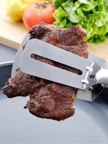 1入組不銹鋼食物鉗廚用經典燒烤食物鉗