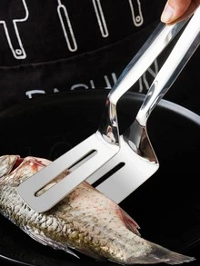 1入組不銹鋼食物鉗廚用經典燒烤食物鉗