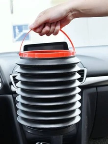 1 Cái Có Thể Gập Lại Thùng Rác Di Động, Nhựa Ô Tô Thùng Rác Cho Xe Ô Tô - màu đen - Xem 8