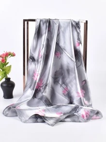 1 chiếc khăn bandana thời trang in hoa dành cho nữ, thích hợp cho cuộc sống hàng ngày, kiểu dáng thanh lịch, dùng làm băng đô cài tóc, phụ kiện đội đầu, lý tưởng để làm nổi bật vẻ ngoài của bạn trong dịp Lễ Tình nhân, khăn quàng cổ, đi biển, kỳ nghỉ, du lịch. - Xám - Xem 3