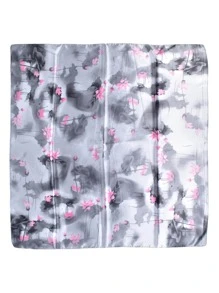 1 chiếc khăn bandana thời trang in hoa dành cho nữ, thích hợp cho cuộc sống hàng ngày, kiểu dáng thanh lịch, dùng làm băng đô cài tóc, phụ kiện đội đầu, lý tưởng để làm nổi bật vẻ ngoài của bạn trong dịp Lễ Tình nhân, khăn quàng cổ, đi biển, kỳ nghỉ, du lịch. - Xám - Xem 7