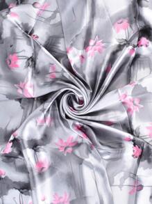 1 chiếc khăn bandana thời trang in hoa dành cho nữ, thích hợp cho cuộc sống hàng ngày, kiểu dáng thanh lịch, dùng làm băng đô cài tóc, phụ kiện đội đầu, lý tưởng để làm nổi bật vẻ ngoài của bạn trong dịp Lễ Tình nhân, khăn quàng cổ, đi biển, kỳ nghỉ, du lịch. - Xám - Xem 5