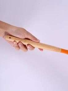 1pc Silicone Icing Spatula, Modern Solid Offset Spatula For Kitchen - Orange - View 4