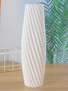 1 bucată vază de flori din plastic din ceramică imitație, recipient hidroponic în stil Ins pentru aranjamente florale, vază înaltă - alb - Vizualizare 3