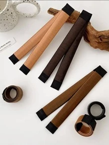 1 件装发髻制作器法式扭发卷发按扣，适合女孩和儿童 - 黑色 - 查看 5