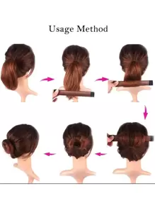 1 件装发髻制作器法式扭发卷发按扣，适合女孩和儿童