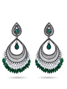 1 Bohemian Hợp Kim Kẽm Kim Cương Giả & Ngọc Trai Giả Trang Trí Bông Tai Giọt Nước Cho Nữ Cho Kỳ Nghỉ - Nhiều màu - Xem 1