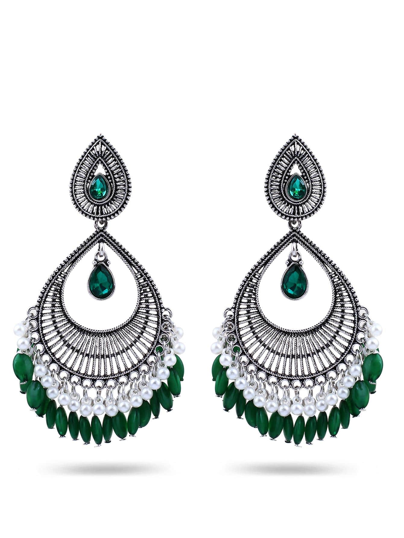 1 Bohemian Hợp Kim Kẽm Kim Cương Giả & Ngọc Trai Giả Trang Trí Bông Tai Giọt Nước Cho Nữ Cho Kỳ Nghỉ - Nhiều màu - Xem 1